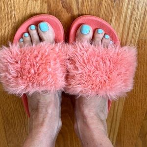 Jeffrey Campbell Faux Fur Slides